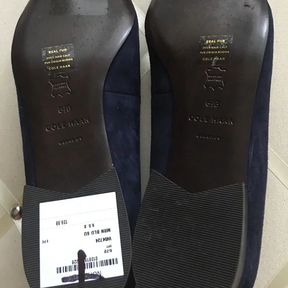 Navy Blue Cole Haan ‘Dellora’ Flats Pointed Toe - Picture 4 of 9